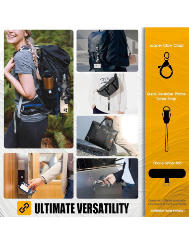 2 Llavero Retráctil KAHETA con Cierre Magnético y Clip