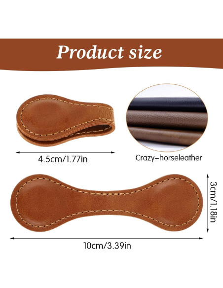 Marcador de Página de Cuero Magnético Dimeho Vintage 2 Pcs