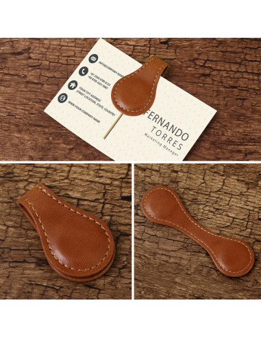 Marcador de Página de Cuero Magnético Dimeho Vintage 2 Pcs