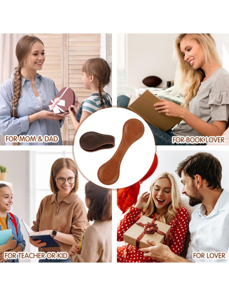 Marcador de Página de Cuero Magnético Dimeho Vintage 2 Pcs