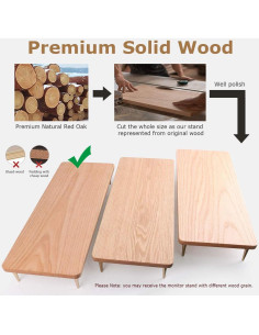 Soporte para Monitor de Madera Roble Rojo CRAFT KITTIES 52cm USB 2