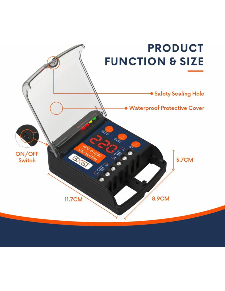 Protector de Sobretensión BXST 220V 30A 6600W con Pantalla LED