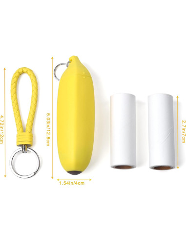 Rodillo Quitapelusas Portátil Astfys Amarillo - 13cm x 4cm