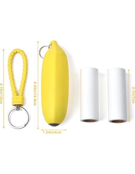 Rodillo Quitapelusas Portátil Astfys Amarillo - 13cm x 4cm