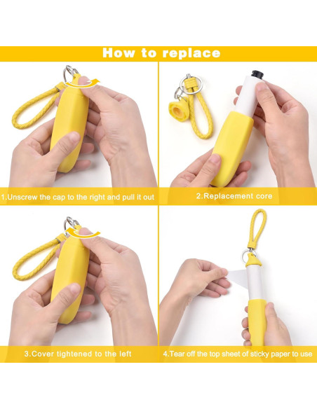 Rodillo Quitapelusas Portátil Astfys Amarillo - 13cm x 4cm