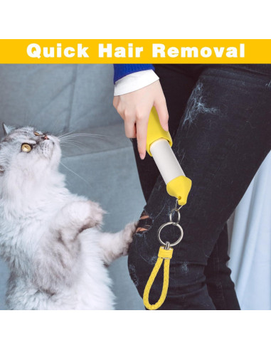 Rodillo Quitapelusas Portátil Astfys Amarillo - 13cm x 4cm