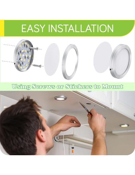 Kit de Iluminación LED Bajo Gabinete Meigour 3 Luces 6000K