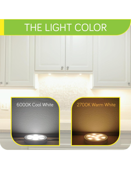 Kit de Iluminación LED Bajo Gabinete Meigour 3 Luces 6000K