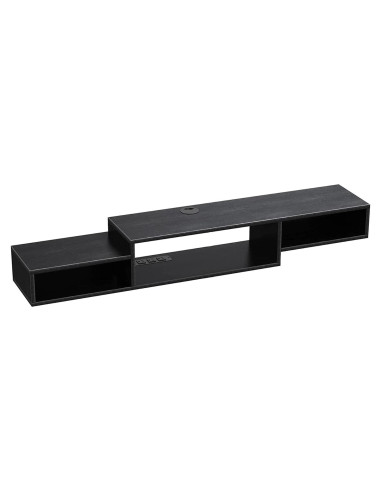 Estante Flotante para TV FABATO 150 cm Negro 3 Compartimentos