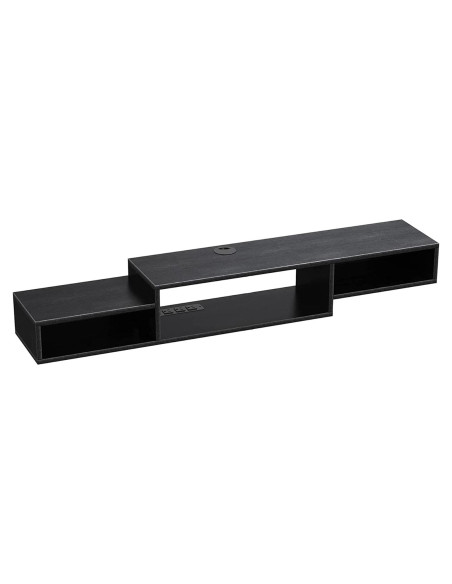 Estante Flotante para TV FABATO 150 cm Negro 3 Compartimentos