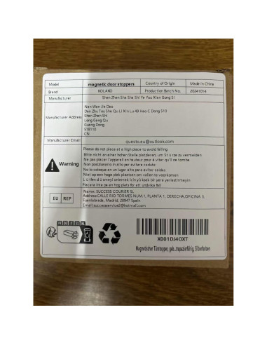 Paradas de Puerta Magnéticas KOLAKO Blancas 2 Paquete Acero Inoxidable