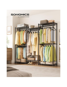 Perchero de Ropa SONGMICS 68.7" Acero Ajustable Negro 2