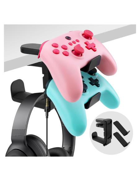 Soporte 3 en 1 para Auriculares y Controladores Bysimilai - Negro