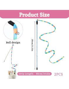Juguetes Interactivos para Gatos InnoHHustle 2 Pcs Varitas Coloridas 2