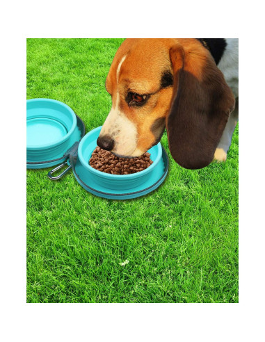 Cuencos Plegables Dobles KALLAK para Perros y Gatos 1.03L