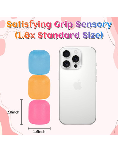 Paquete de 3 Juguetes Sensoriales Antiestrés WISYME - Pelotas Fidget