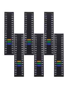 12 Termómetros Adhesivos para Acuario DELORIGIN 16-50C