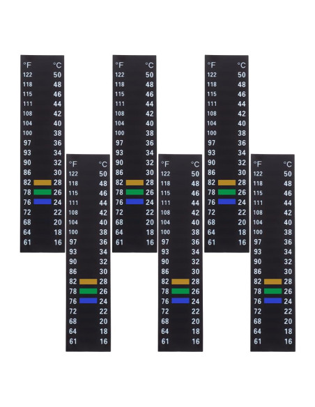 12 Termómetros Adhesivos para Acuario DELORIGIN 16-50C