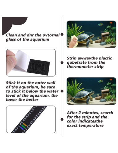 12 Termómetros Adhesivos para Acuario DELORIGIN 16-50C