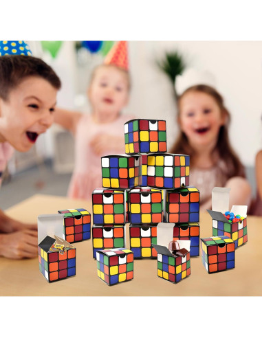 Cajas de Favor de Fiesta Cubo Mágico Regalo Boutique 24 Pcs