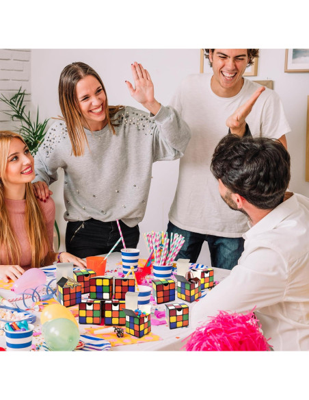 Cajas de Favor de Fiesta Cubo Mágico Regalo Boutique 24 Pcs