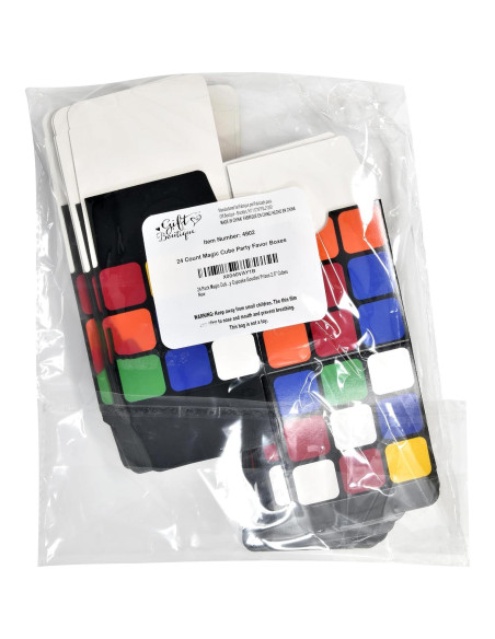 Cajas de Favor de Fiesta Cubo Mágico Regalo Boutique 24 Pcs