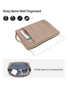 Funda Acolchada para Laptop 13.3" MOSISO Marrón con Asa 2