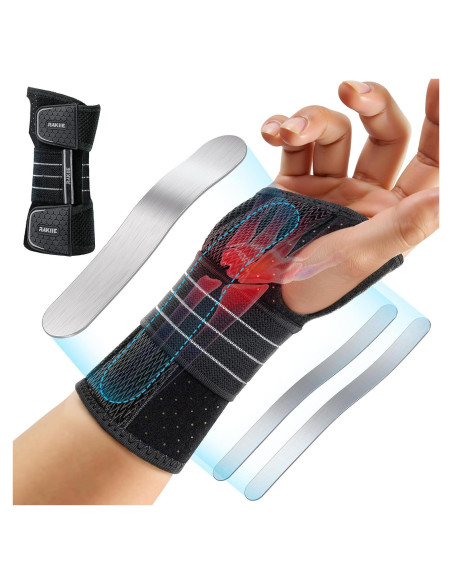 Férula para Túnel Carpiano Rakiie Mediana Mano Derecha Gris