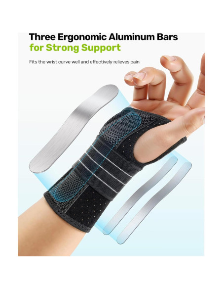 Férula para Túnel Carpiano Rakiie Mediana Mano Derecha Gris