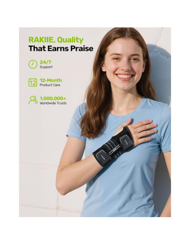 Férula para Túnel Carpiano Rakiie Mediana Mano Derecha Gris