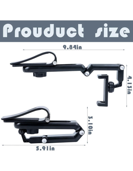 Soporte para Teléfono de Visera Solar XEFINAL 360 Plegable