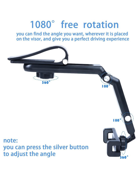 Soporte para Teléfono de Visera Solar XEFINAL 360 Plegable