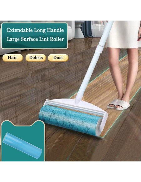 Rodillo de Pelusa Reutilizable NUOBUT 20.32 cm con 3 Mangos