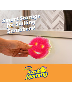 Esponjas de Cocina Scrub Daddy 6ct + Soporte Daddy Caddy 2