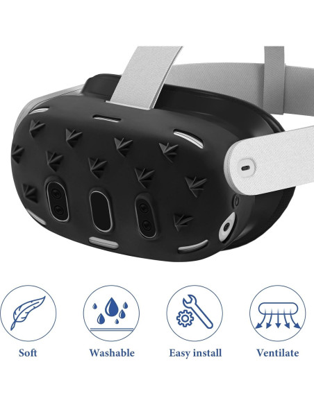Funda Protectora de Silicona Geekria para Auriculares VR Meta Quest 3