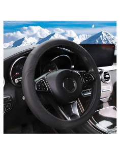 Funda de Volante Zpana de Cuero Antideslizante 37-38 cm Negro