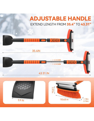 Cepillo de Nieve y Raspador de Hielo SIOKIUU CY-0122 110 cm