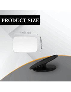 Espejo de Punto Ciego Tecledsn 2PCS HD Convexo Ajustable 2