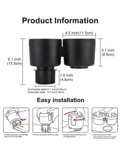 Expansor Soporte para Tazas Duales JSCARLIFE Ajustable 2 en 1 2