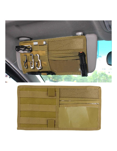 Organizador de Visor Molle Suvnie para Auto Nylon Caqui