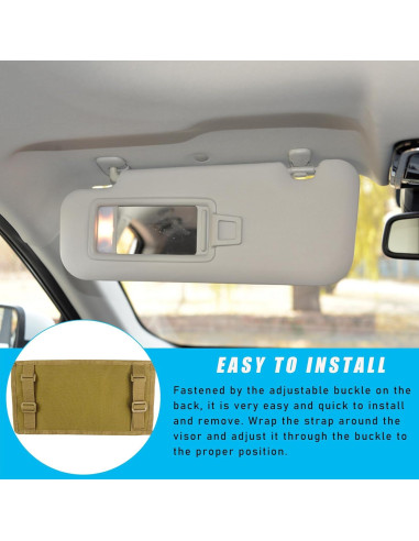 Organizador de Visor Molle Suvnie para Auto Nylon Caqui