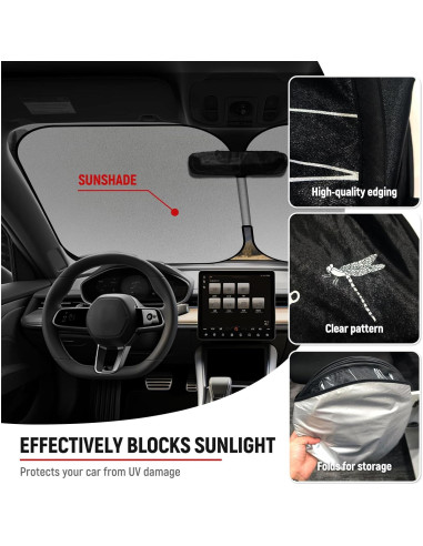 Sombrilla Plegable para Parabrisas Linsdala 150x80 cm UV