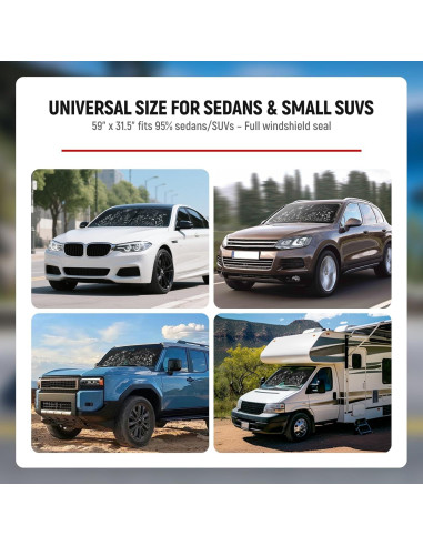 Sombrilla Plegable para Parabrisas Linsdala 150x80 cm UV