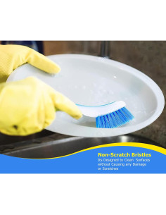 Set de 3 Cepillos de Cocina ZUVO con Mango Largo y Ventosa 2