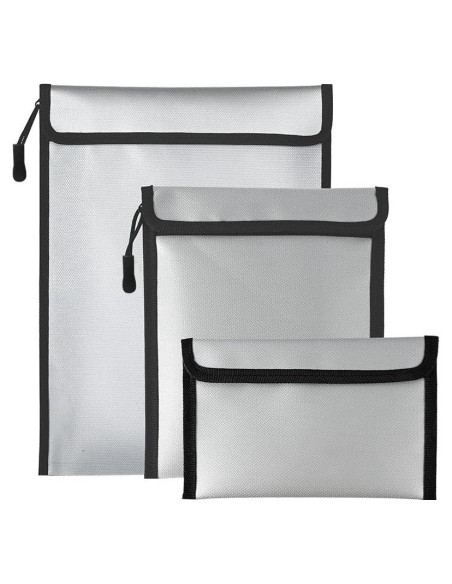 Bolsas de Documentos a Prueba de Fuego AEITOTT - 3 Piezas, Impermeables