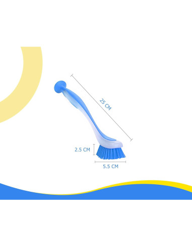 Set de 3 Cepillos de Cocina ZUVO con Mango Largo y Ventosa