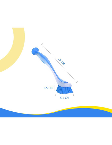 Set de 3 Cepillos de Cocina ZUVO con Mango Largo y Ventosa Set de 3 Cepillos de Cocina ZUVO con Mango Largo y Ventosa