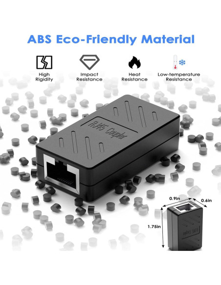 Acoplador Ethernet RJ45 Hembra a Hembra ILIWIWY 6 Piezas