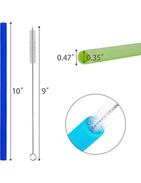 Popotes de Silicona Reutilizables Vitrix Kitchenware - Set de 5