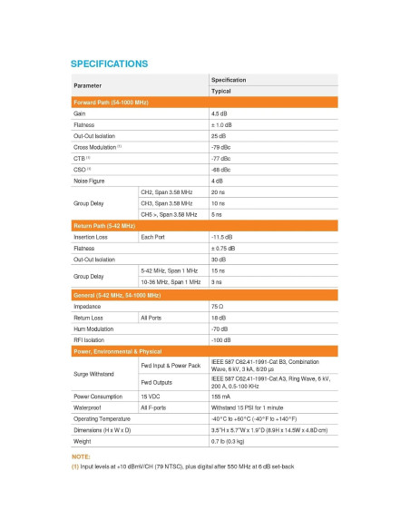 Divisor de señal de antena TV 8 puertos Lindsay LSA48
